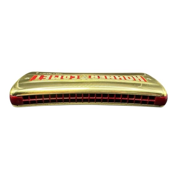 Vintage Hohner Comet Harmonica No. 3427 Key of C Gold Made in Germany w/ Case - Picture 4 of 9